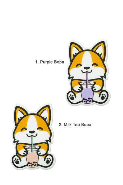 Bubble Tea Boba Corgi Vinyl Sticker