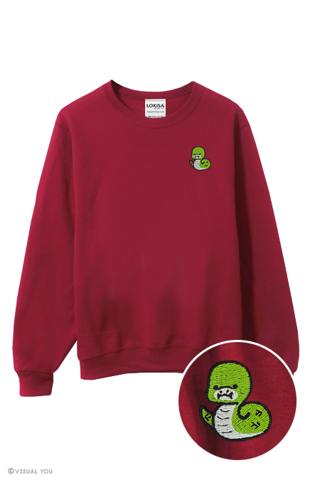 Chubby Tubby Snake Embroidered Sweatshirt