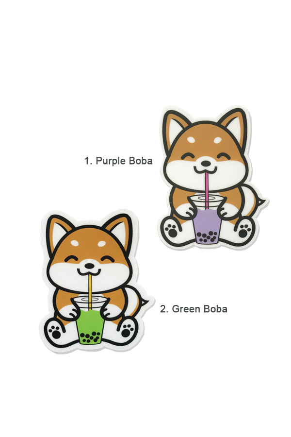 Bubble Tea Boba Shiba Inu Vinyl Sticker