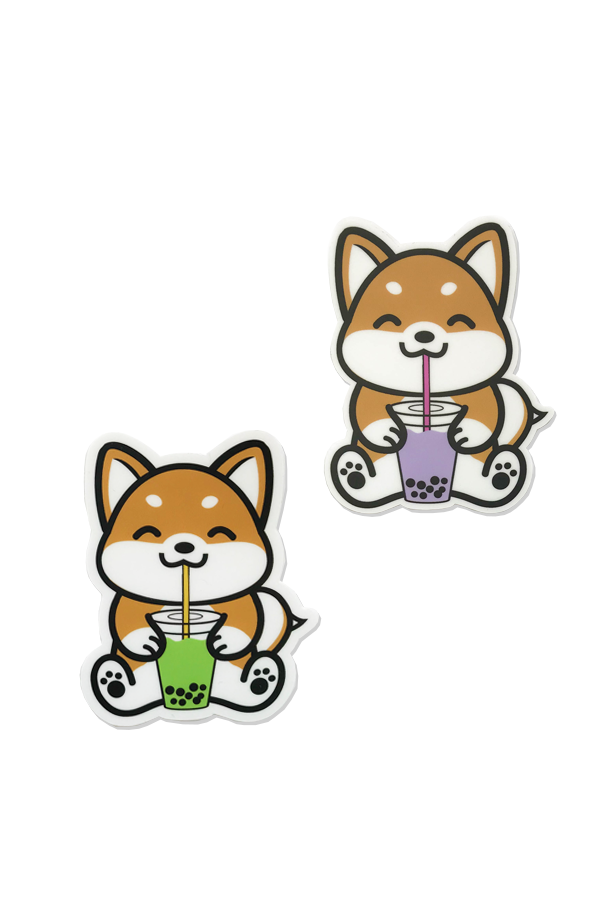 Bubble Tea Boba Shiba Inu Vinyl Sticker