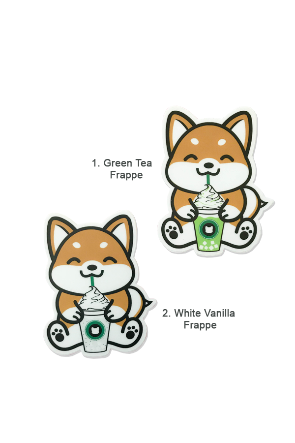 Coffee Frappe Shiba Inu Vinyl Sticker