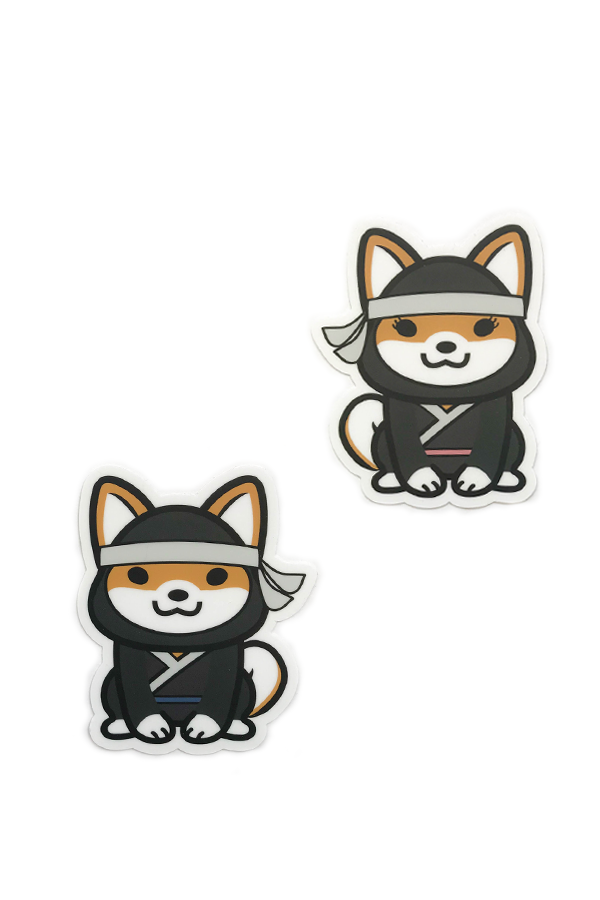 Japanese Ninja Shiba Inu Vinyl Sticker