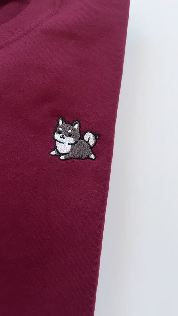 Chubby Tubby Black Shiba – You Sweatshirt Inu Visual Embroidered
